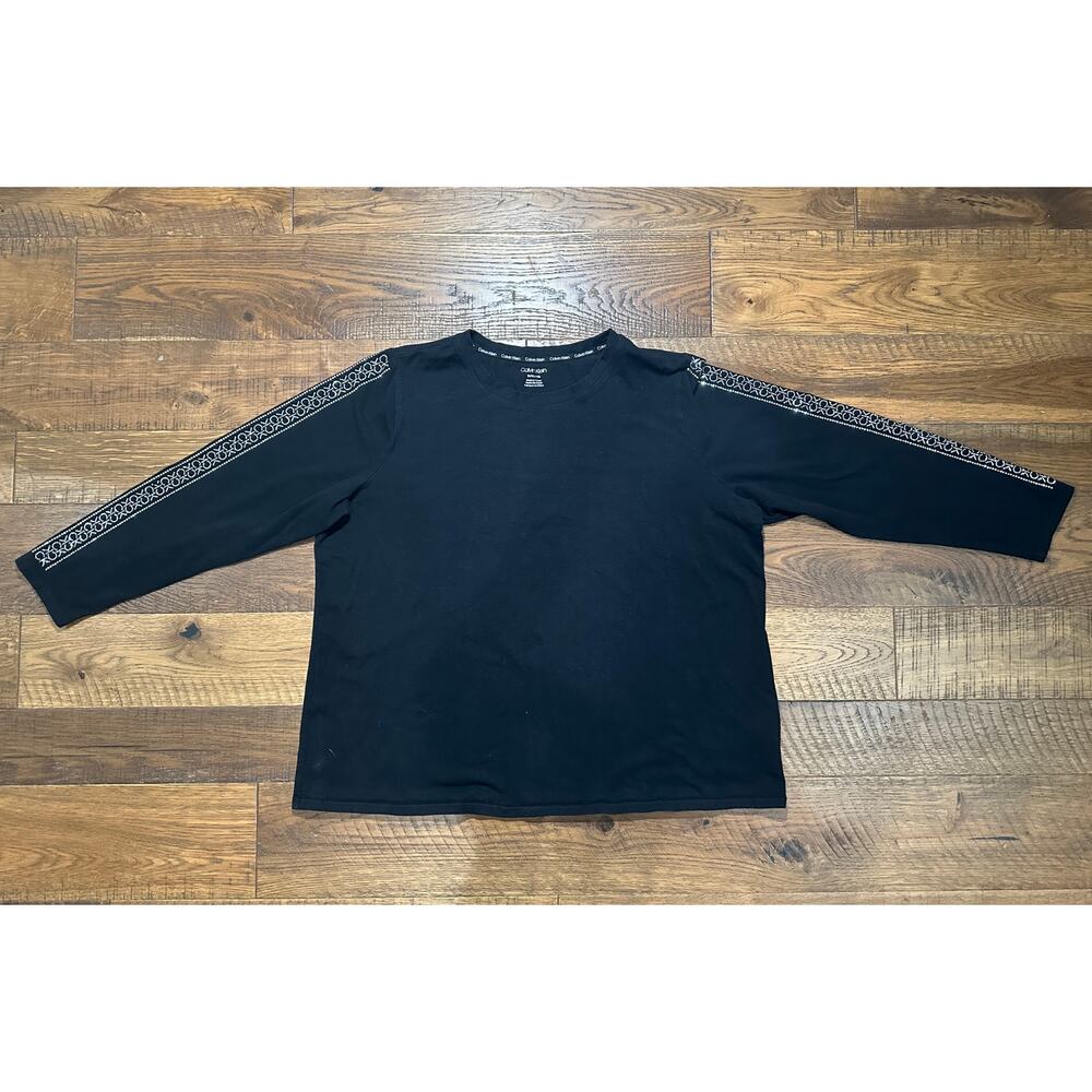 Calvin Klein silver crystal embellished long sleeve shirt